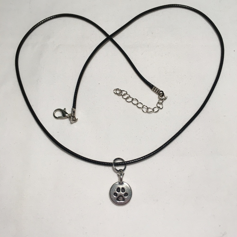 Hand Crafted Paw Print Necklace - Picture 3 of 3